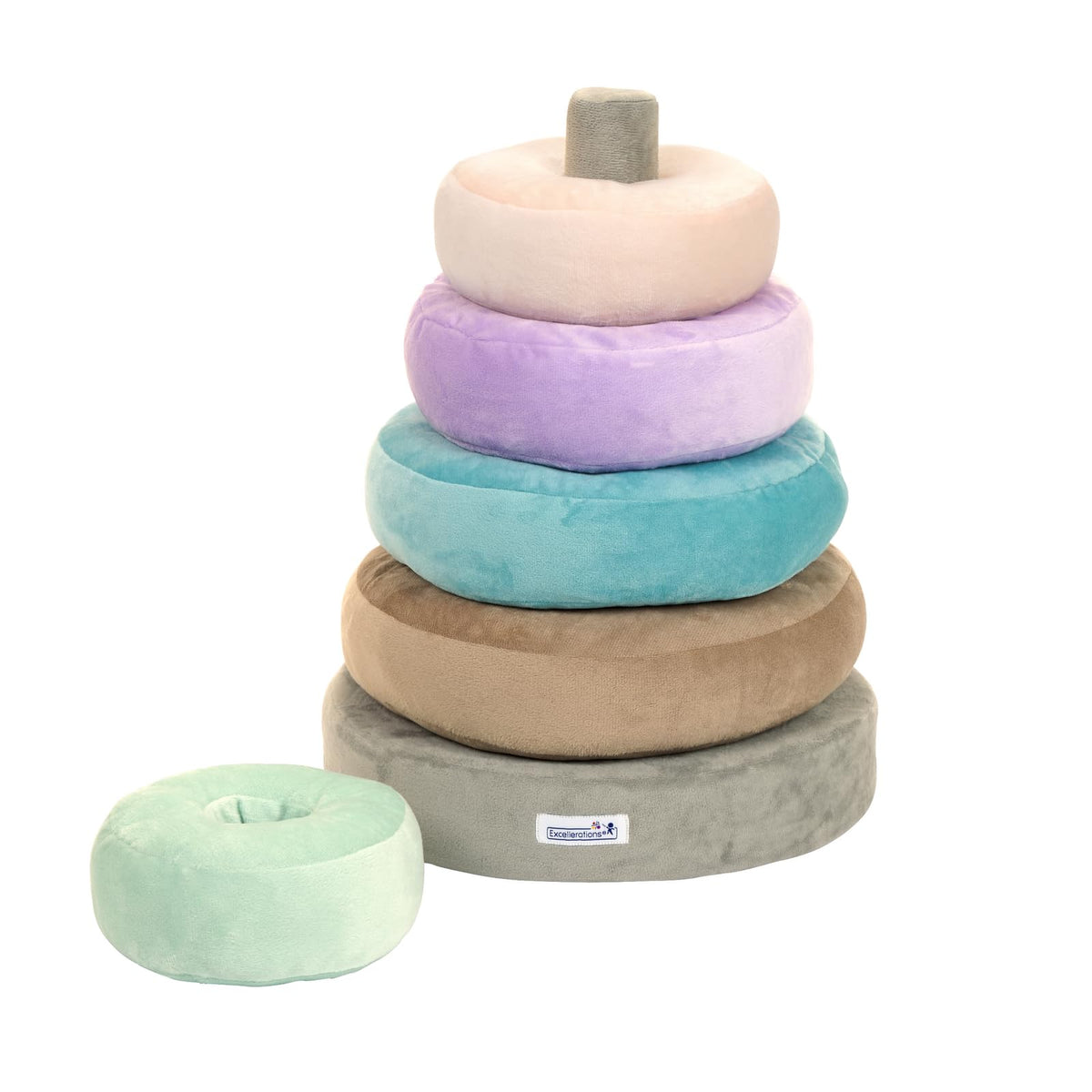 Excellerations Giant Plush Rainbow Stacking Ring, 6 Months+