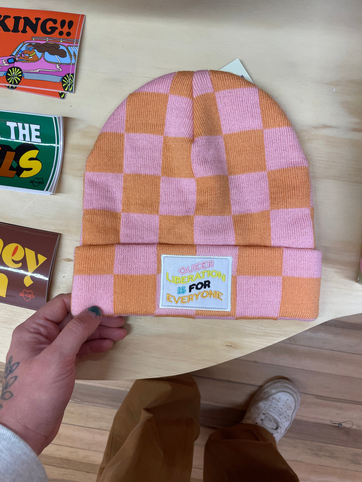 HAT - BANNED FROM T*RGET - queer liberation is for everyone beanie