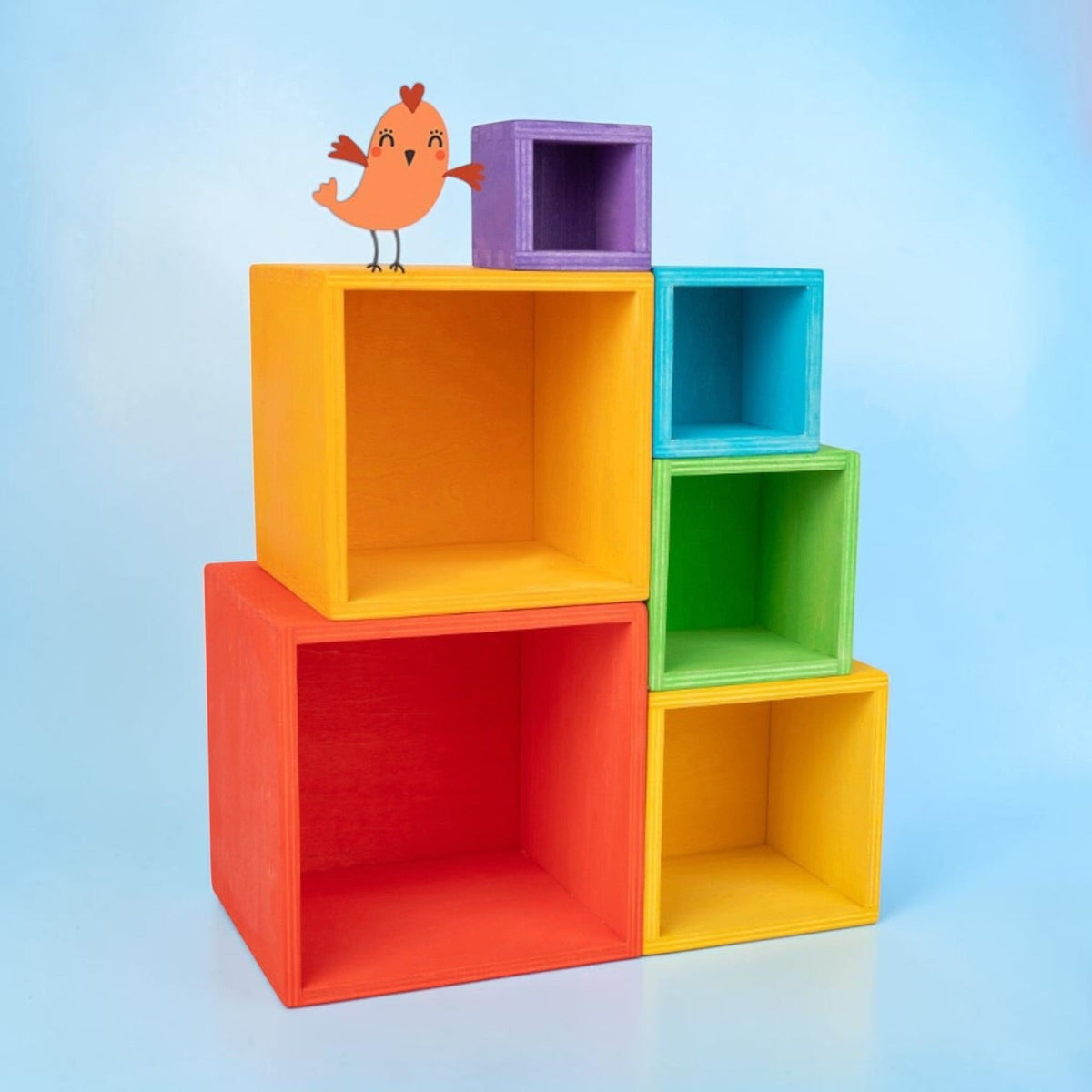 6-Piece Wooden Nesting Box Set