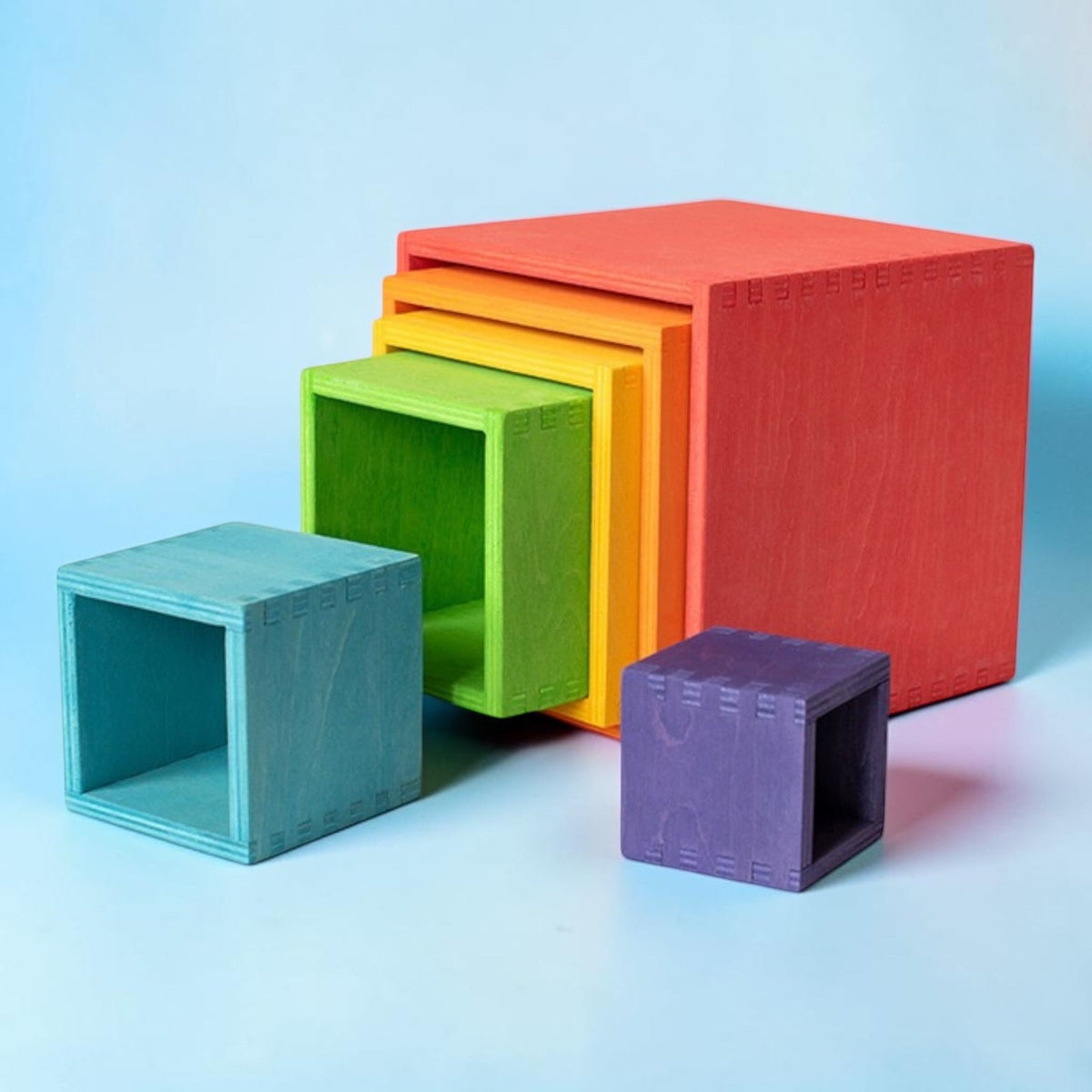 6-Piece Wooden Nesting Box Set