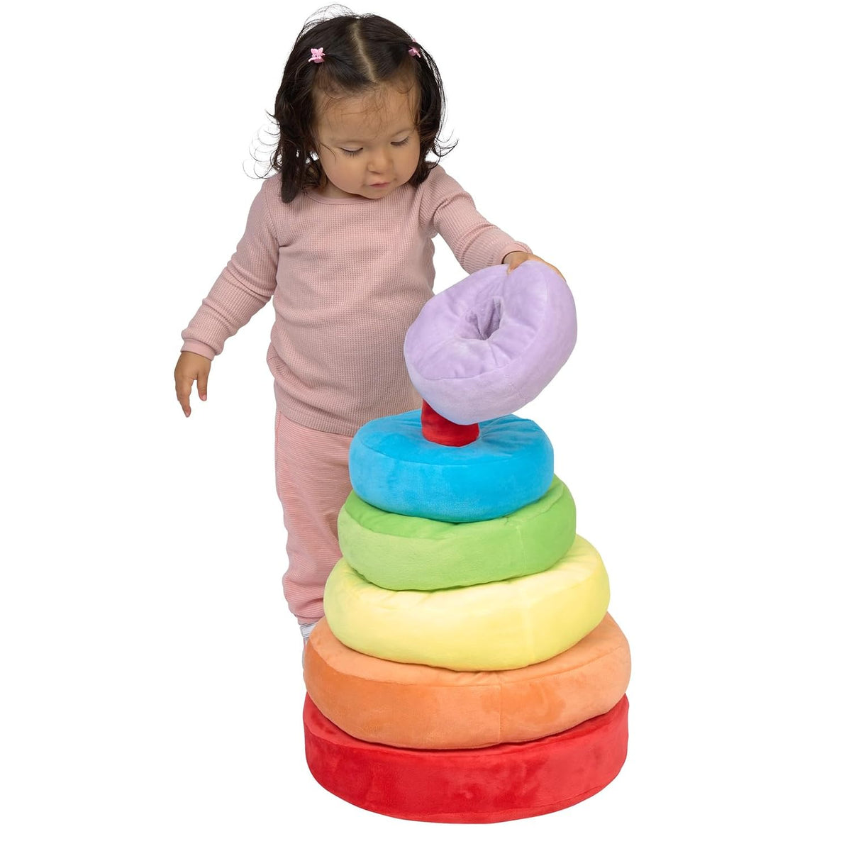 Excellerations Giant Plush Rainbow Stacking Ring, 6 Months+
