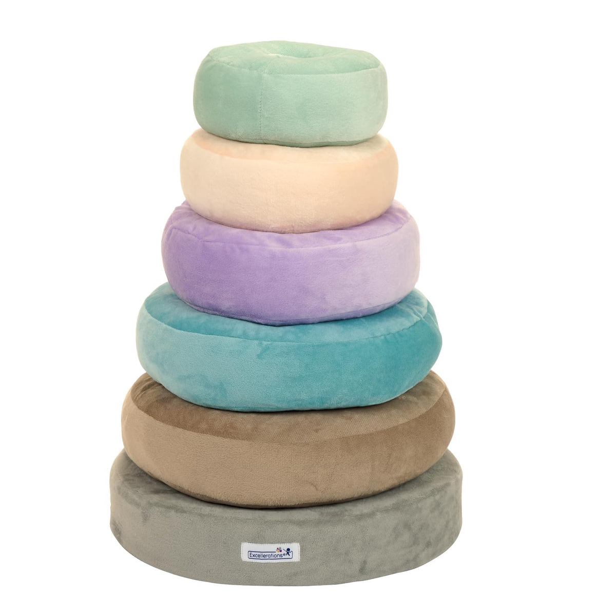 Excellerations Giant Plush Rainbow Stacking Ring, 6 Months+