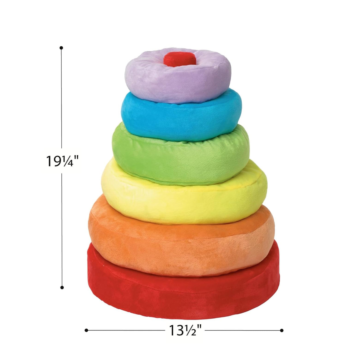 Excellerations Giant Plush Rainbow Stacking Ring, 6 Months+