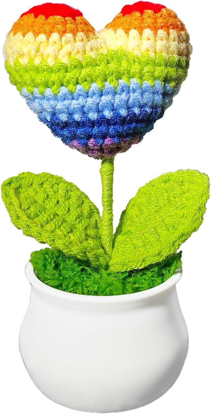 Crochet Rainbow Love Decoration for Decor & Emotions