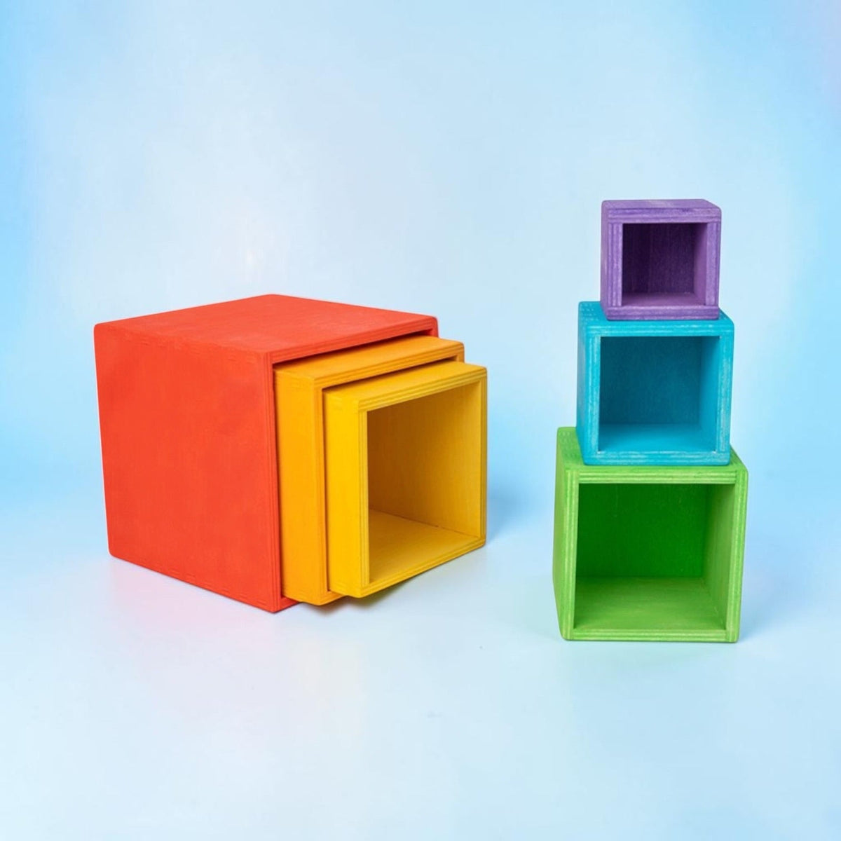 6-Piece Wooden Nesting Box Set
