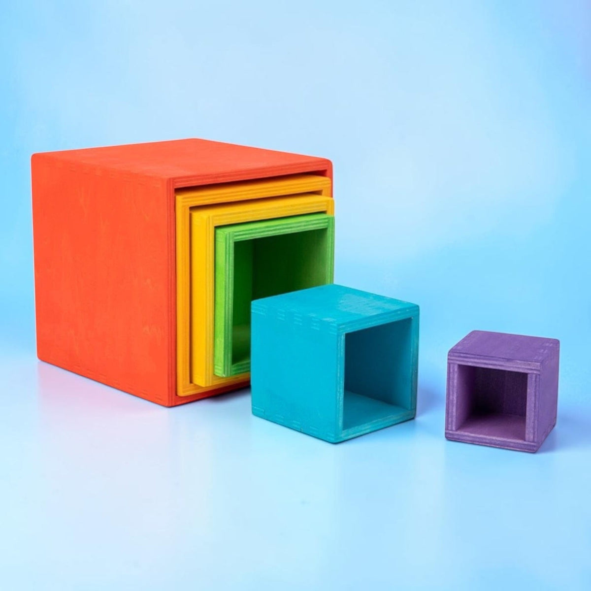 6-Piece Wooden Nesting Box Set