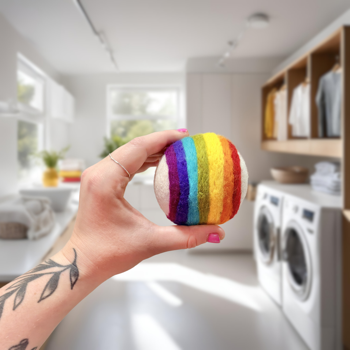 Organic Wool Dryer Balls--Skittles