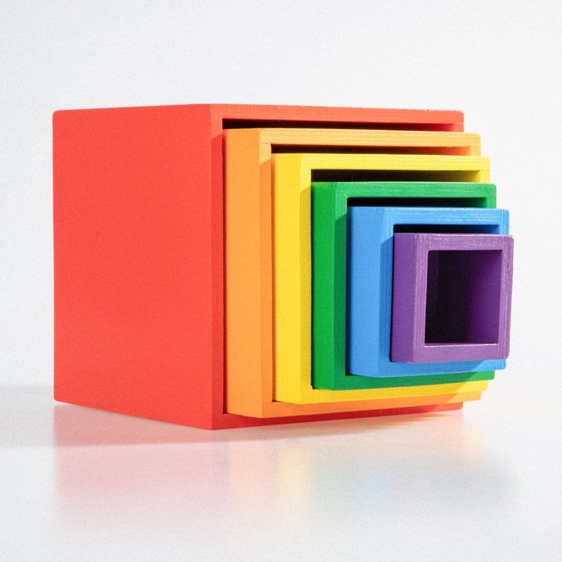 6-Piece Wooden Nesting Box Set